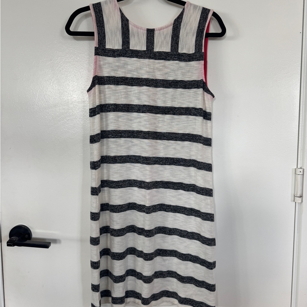 Tommy Hilfiger Black and White Striped Midi Dress